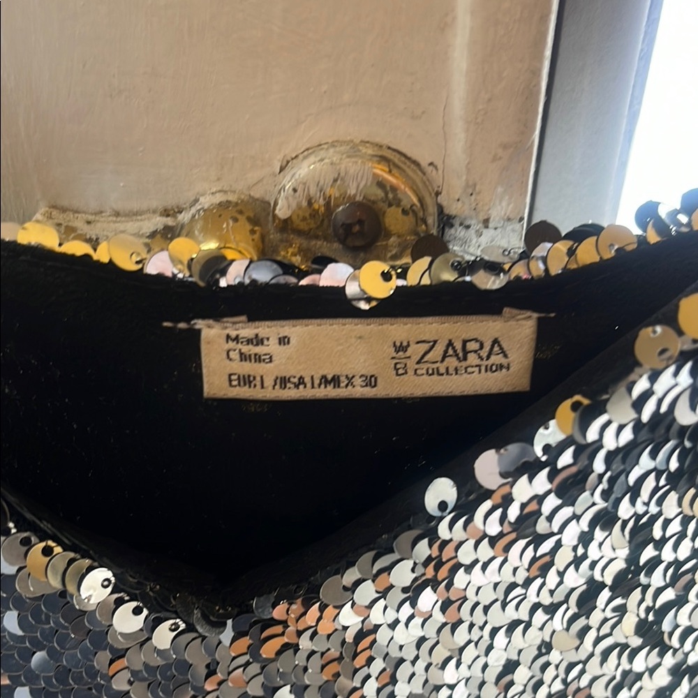ZARA Silver Sequin Dress - Picture 2 of 5